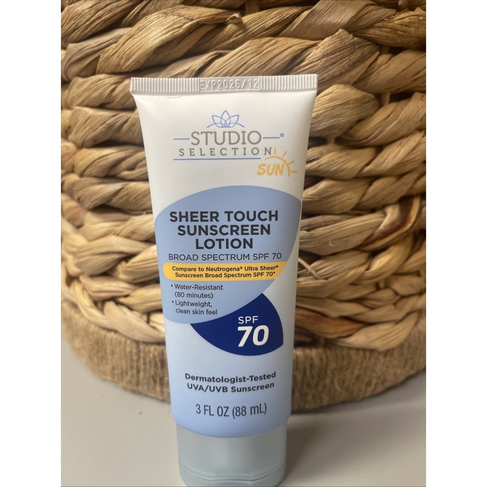 Sunscreen Studio Selection Spf 70 Sheer Touch Lotion 3Fl oz Exp. 012/2026- NEW